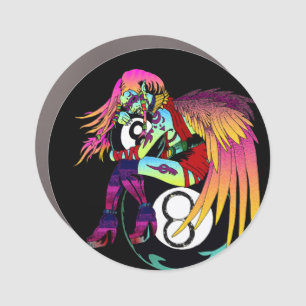 8-Ball Angel: Sai Car Magnet