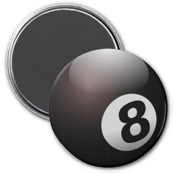 8 Ball Billiard Pool Magnet by theunusual at Zazzle