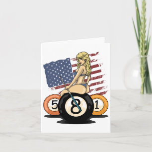 8 Ball Billiard Pool Player Eight Ball Billiards Card