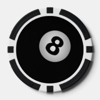 8-BALL Billiards custom poker chips