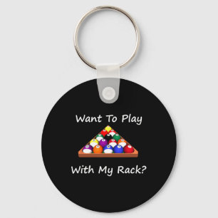 8 Ball Billiards Or Pool League Design  Keychain