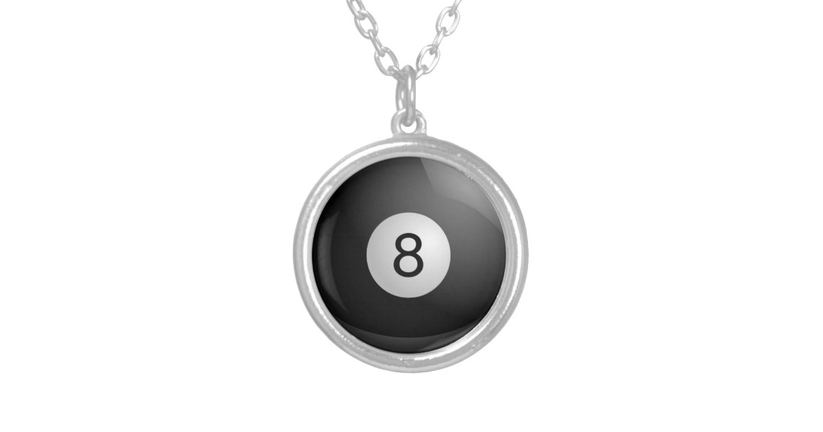 8 Ball Billiards Pool Pendant Necklace Zazzle