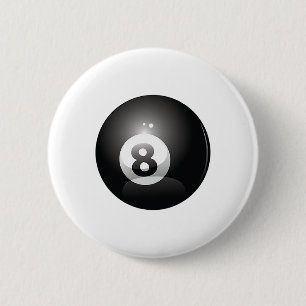 8 Ball Billiards Pool Player Eight Ball Lucky 8 Button