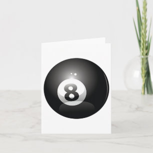 8 Ball Billiards Pool Player Eight Ball Lucky 8 Card