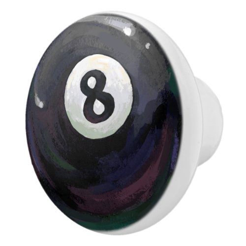 8 Ball Ceramic Knob