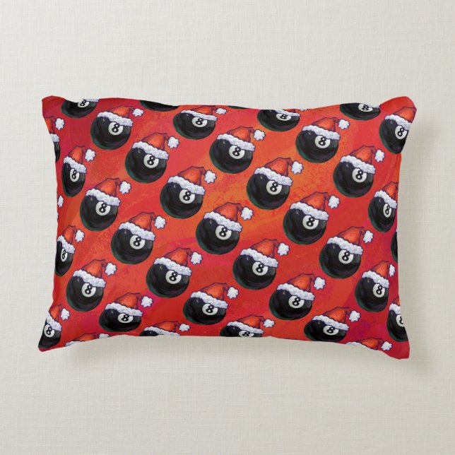 8 Ball Christmas Accent Pillow (Back)