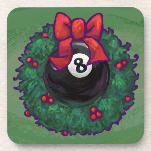 8 Ball Christmas Coaster