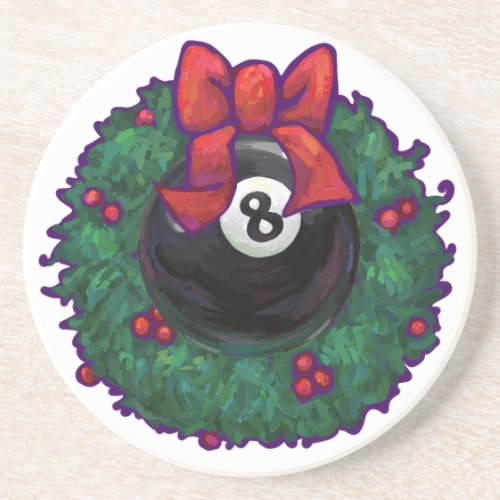 8 Ball Christmas Coaster