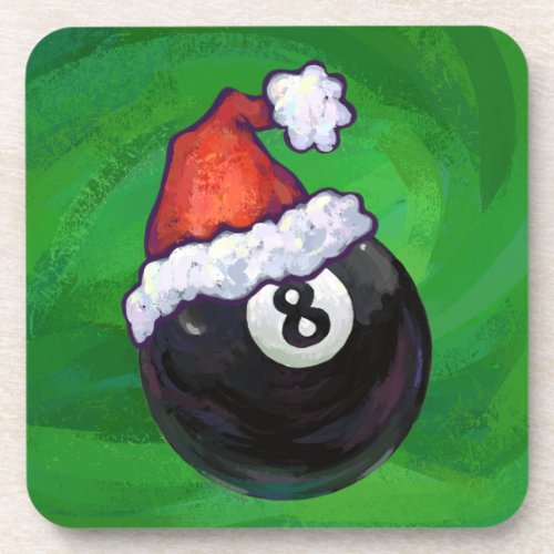 8 Ball Christmas Green Coaster