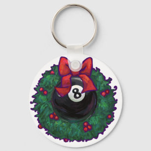 8 Ball Christmas Keychain