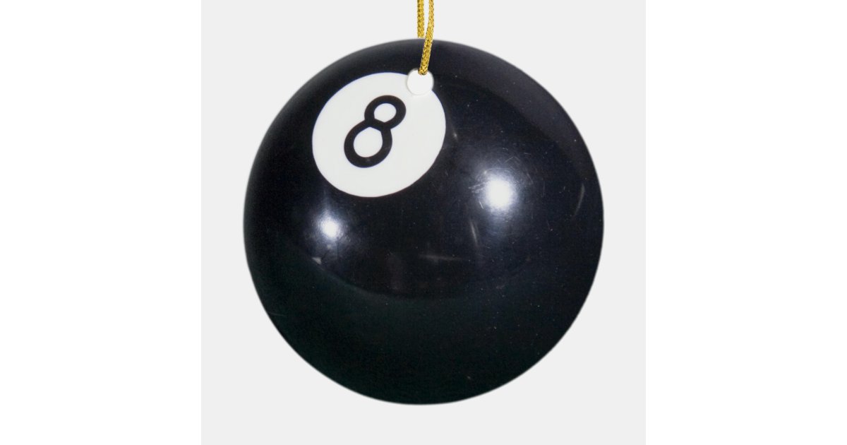 8 BALL CHRISTMAS ORNAMENT BILLIARDS POOL PLAYERS Zazzle
