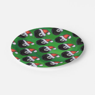 8 Ball Christmas Paper Plates