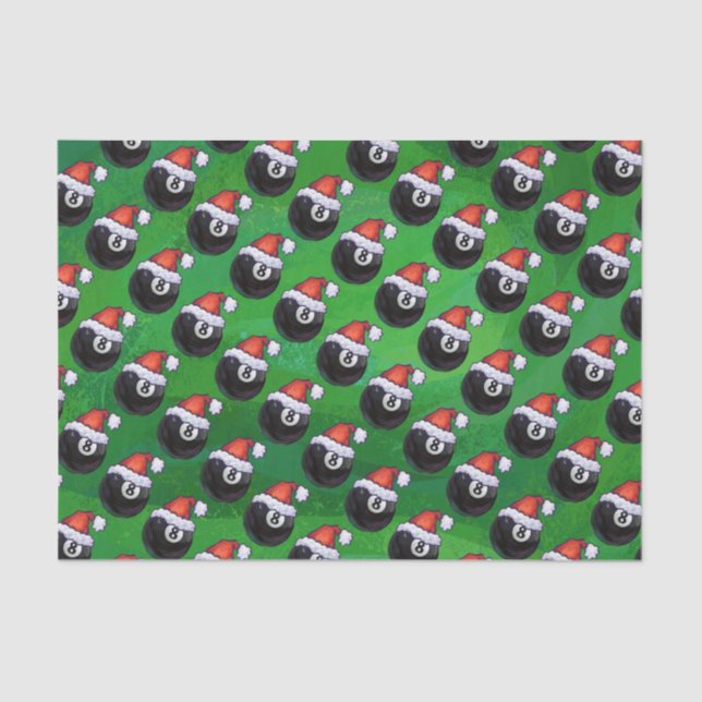 8 Ball Christmas Tissue Paper (Front)