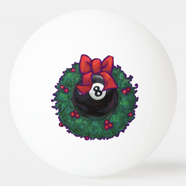 8 Ball Christmas Wreath Green (Back)