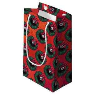8 Ball Christmas Wreath Small Gift Bag
