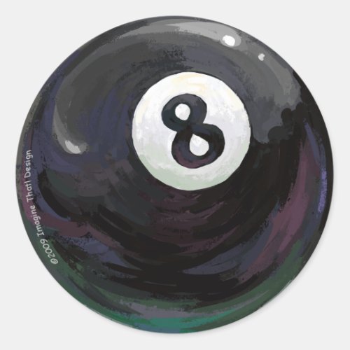 8 Ball Classic Round Sticker