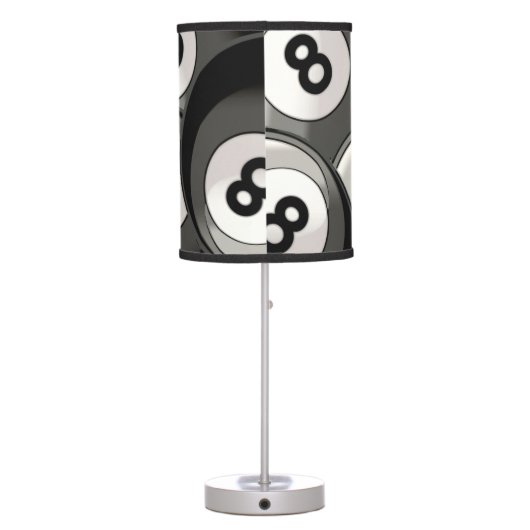 8 Ball Collage Table Lamp (Back)