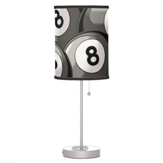 8 Ball Collage Table Lamp (Left)