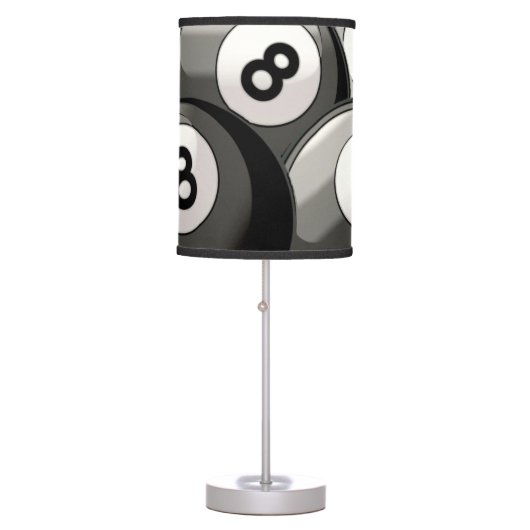 8 Ball Collage Table Lamp (Front)