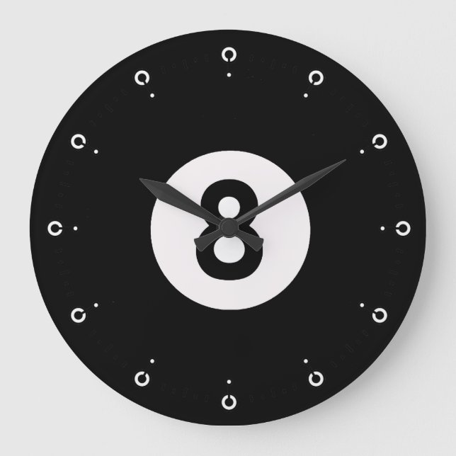 8-Ball Design Wall Clock (Front)