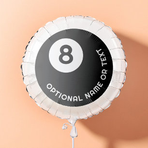 8 Ball Drawing with Custom Text Name Balloon