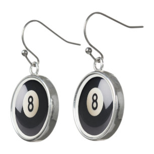 8 Ball Drop Earrings