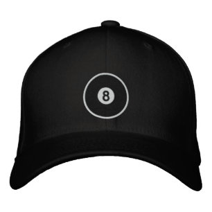8 Ball Embroidered Baseball Cap
