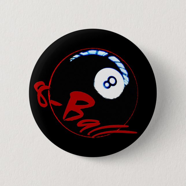 8-ball gifts & greetings pinback button (Front)