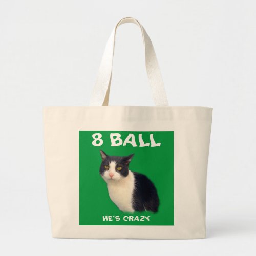  8 BALL_ Hes Crazy _ Two Sided Tote Bag