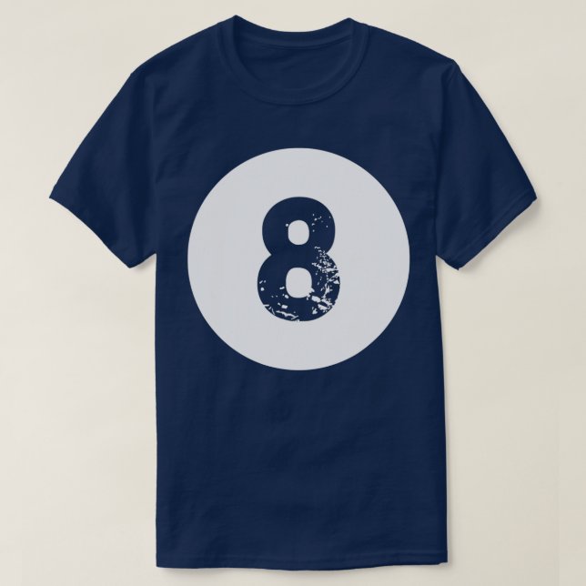 8 Ball Magic Eight Ball Billiards T-Shirt (Design Front)