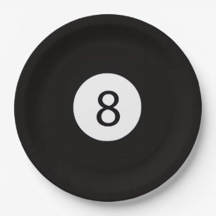8 Ball Paper Plates