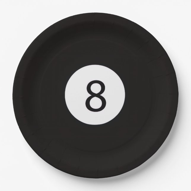 8 Ball Paper Plates (Front)