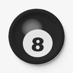 8 Ball Paper Plates
