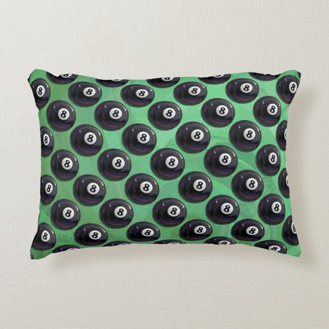 8 Ball Pattern Decorative Pillow (Front)