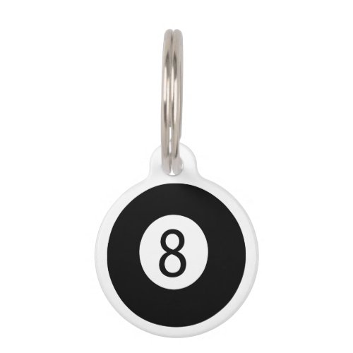 8 Ball Pet ID Tag