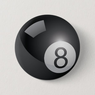 8 Ball Pinback Button