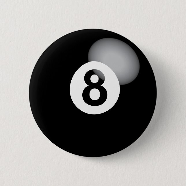 8 ball pinback button (Front)