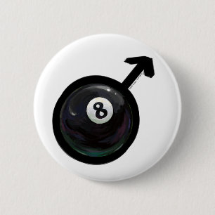 8 Ball Pinback Button
