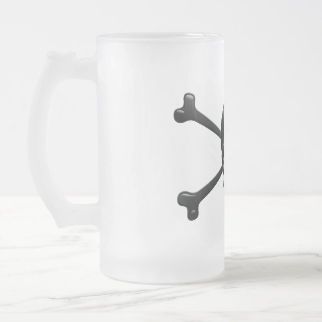 8-ball Pirate Frosted Glass Beer Mug | Zazzle