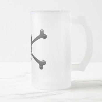 8-ball Pirate Frosted Glass Beer Mug by kbilltv at Zazzle