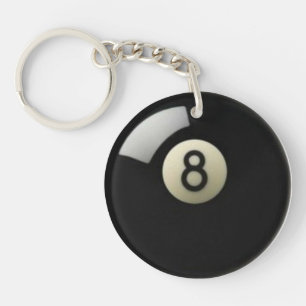 8 Ball Pool Bag ID TAG or Backpack Keychain