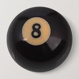 "8 Ball" pool ball design gifts and products Pinback Button