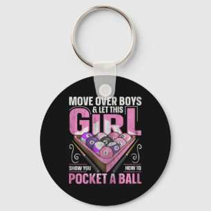 8 Ball Pool Billiard Quote For A Pool Player Girl Keychain