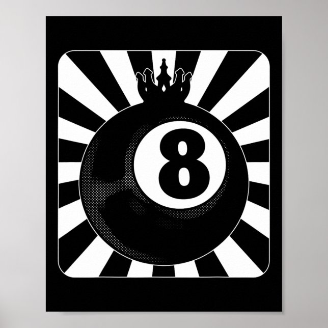 8 Ball Pool Billiards Billiard Player  Poster (Front)