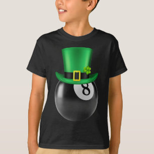 8 Ball Pool Billiards Lover St Paddys Day Leprecha T-Shirt
