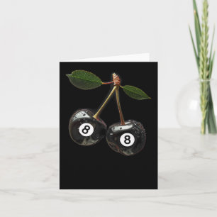 8 Ball Pool Billiards Player Cherries Card