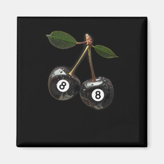 8 Ball Pool Billiards Player Cherries  Magnet