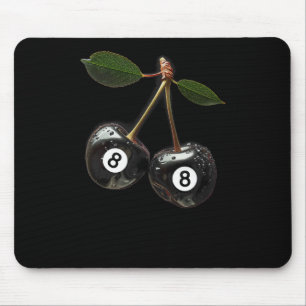8 Ball Pool Billiards Player Cherries  Mouse Pad