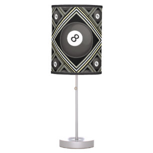 8-Ball Pool/Billiards Tile Pattern Table Lamp