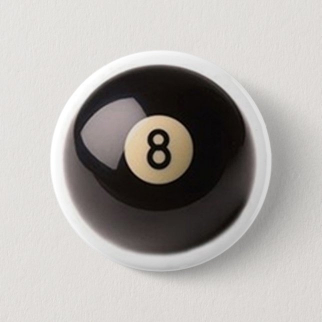 8 ball pool eight pinback button (Front)